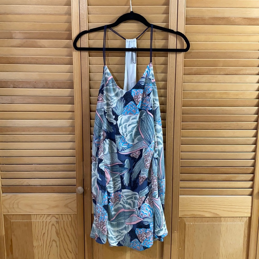 Lizard Thicket Summer Dress Sundress Blue Blush L